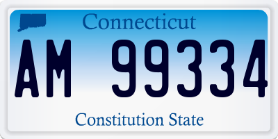 CT license plate AM99334