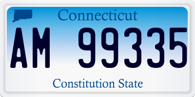 CT license plate AM99335