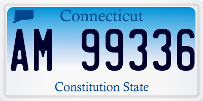 CT license plate AM99336