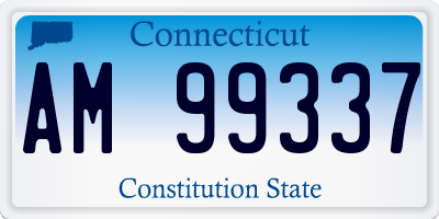 CT license plate AM99337