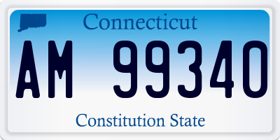CT license plate AM99340