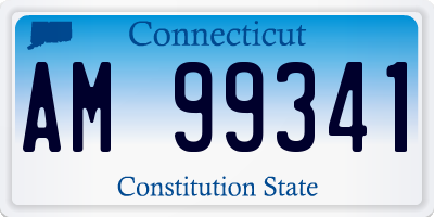 CT license plate AM99341