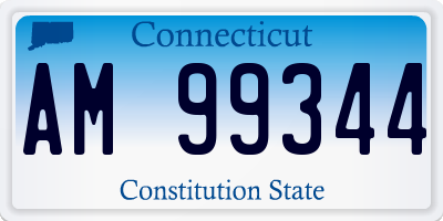 CT license plate AM99344