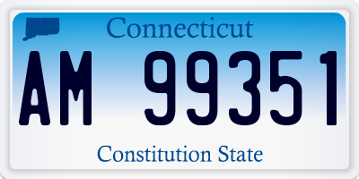 CT license plate AM99351