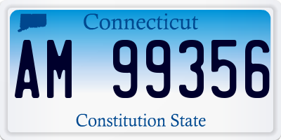 CT license plate AM99356
