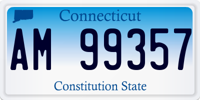 CT license plate AM99357