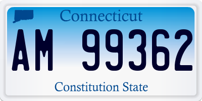 CT license plate AM99362