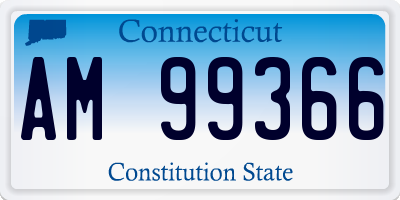 CT license plate AM99366