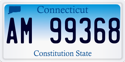 CT license plate AM99368