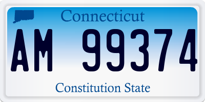 CT license plate AM99374