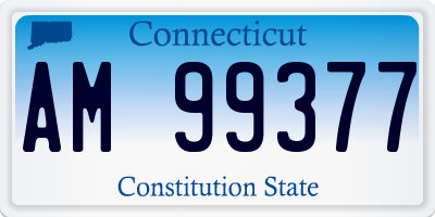 CT license plate AM99377