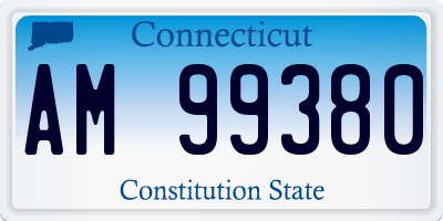 CT license plate AM99380
