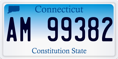 CT license plate AM99382