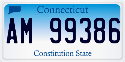 CT license plate AM99386