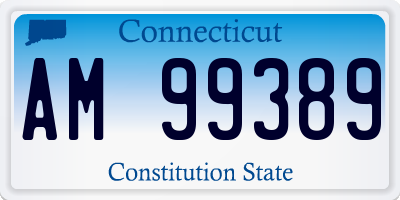 CT license plate AM99389