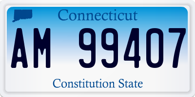 CT license plate AM99407