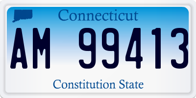 CT license plate AM99413