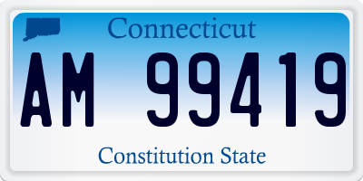 CT license plate AM99419