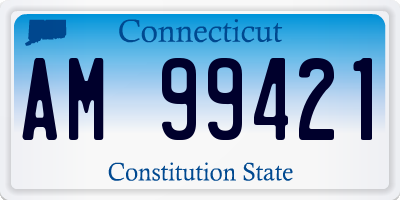 CT license plate AM99421