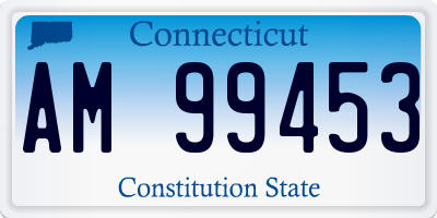 CT license plate AM99453