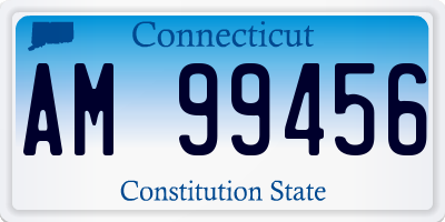 CT license plate AM99456