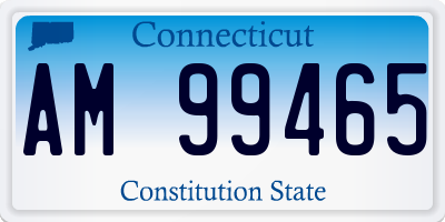 CT license plate AM99465