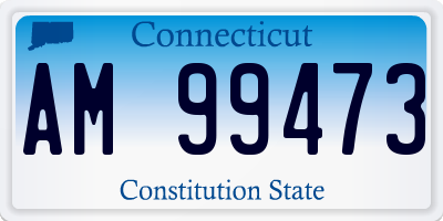 CT license plate AM99473