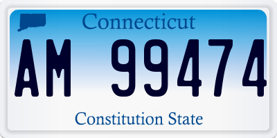 CT license plate AM99474