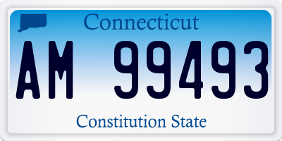 CT license plate AM99493