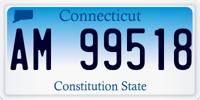 CT license plate AM99518