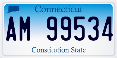 CT license plate AM99534