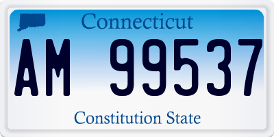 CT license plate AM99537