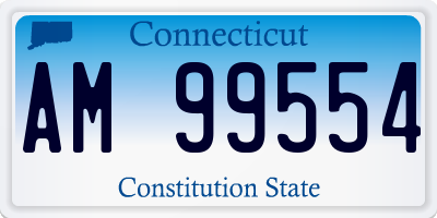 CT license plate AM99554