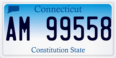 CT license plate AM99558
