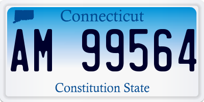 CT license plate AM99564