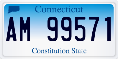 CT license plate AM99571