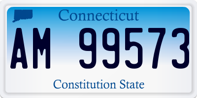 CT license plate AM99573
