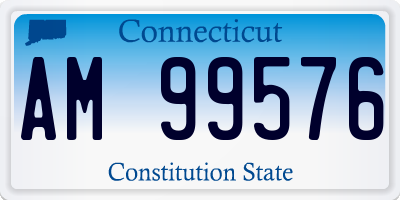 CT license plate AM99576