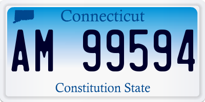 CT license plate AM99594