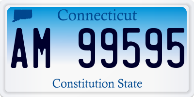 CT license plate AM99595