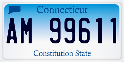 CT license plate AM99611