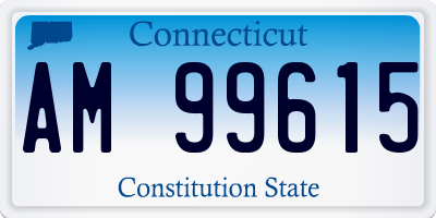 CT license plate AM99615