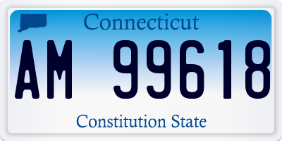 CT license plate AM99618