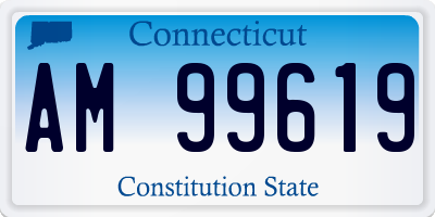 CT license plate AM99619