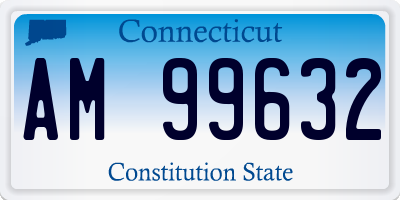 CT license plate AM99632
