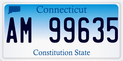 CT license plate AM99635