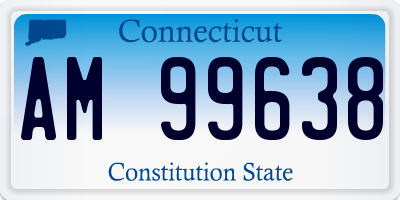 CT license plate AM99638