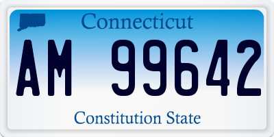 CT license plate AM99642