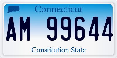 CT license plate AM99644