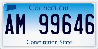 CT license plate AM99646
